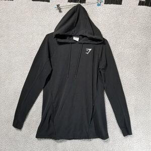 Gymshark Hoodie Womens Small Black Training Sweatshirt Fitness Gym Workout Sz XS